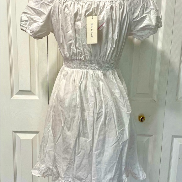 NWT Sim & Sam Elegant White 100% Cotton Button-Down Dress - Picture 6 of 12